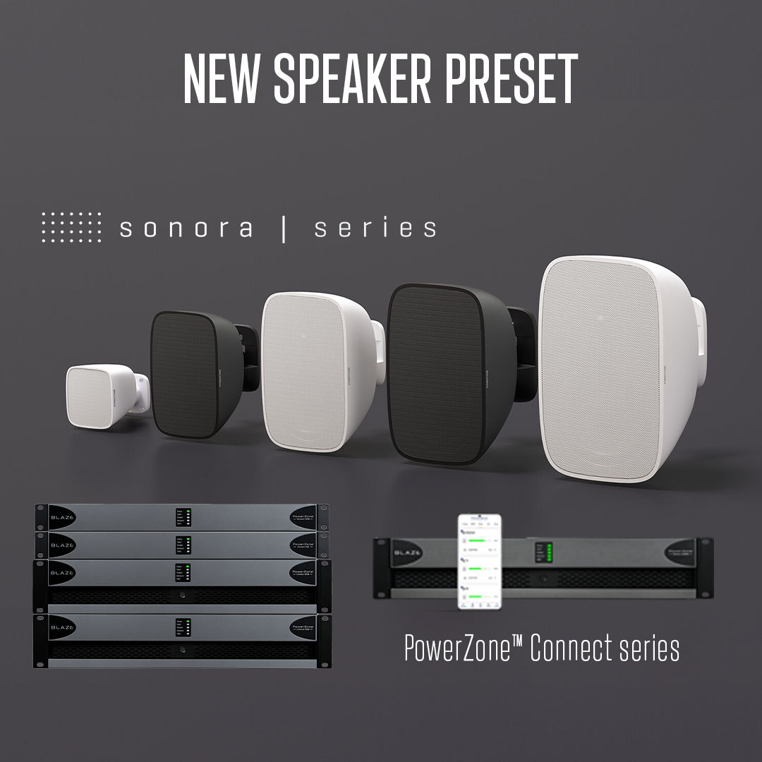 Preset Speaker SONORA Per amplificatori POWERZONECON